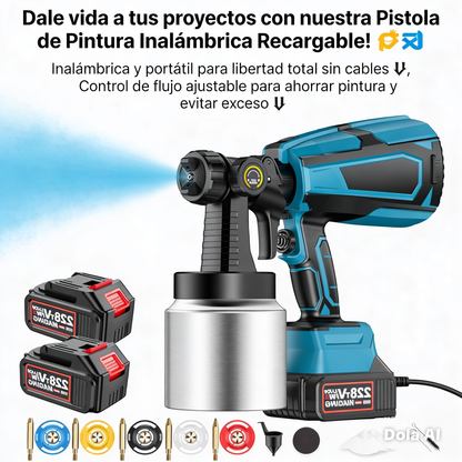 Pistola Pintura Inalambrica Doble Bateri Shopiahorra