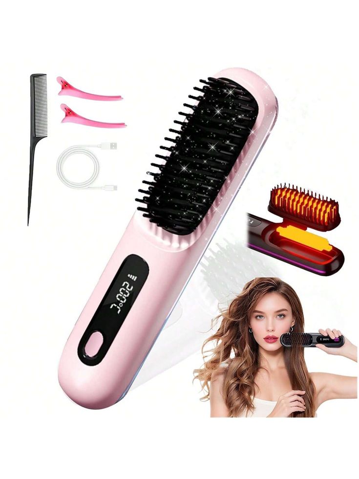Cepillo Plancha Mini Cabello Portátil - Shopiahorra