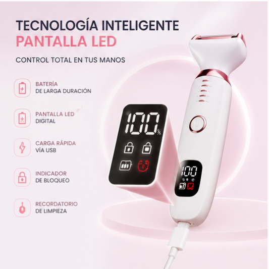 AFEITADORA DAMA 5 EN 1 CON PANTALLA LED Shopiahorra