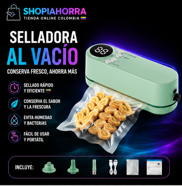 Selladora al vacio con pantalla digital